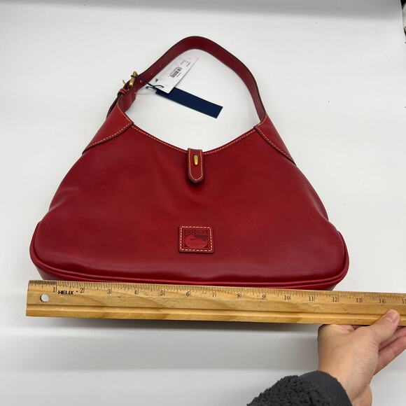 Dooney & Bourke Handbags Florentine Leather Crescent Hobo Bags Red - Picture 5 of 16